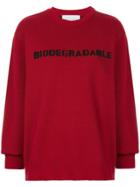 Strateas Carlucci 'biodegradable' Knit Sweater - Red