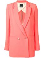 Pinko Mid-length Double Breasted Blazer - Orange
