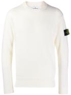 Stone Island Knit Crew Neck Sweater - White