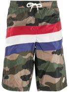 Moncler Camouflage Print Swim Shorts - Green