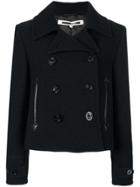 Mcq Alexander Mcqueen Cropped Peacoat - Black