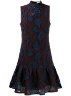 Erdem Floral Brocade Dress, Women's, Size: 12, Pink/purple, Polyester/polyamide/silk
