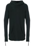 Cedric Jacquemyn Slim Fit Frayed Hoodie - Black