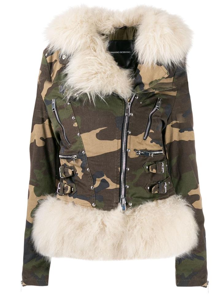 Ermanno Scervino Fur Collar Jacket - Green
