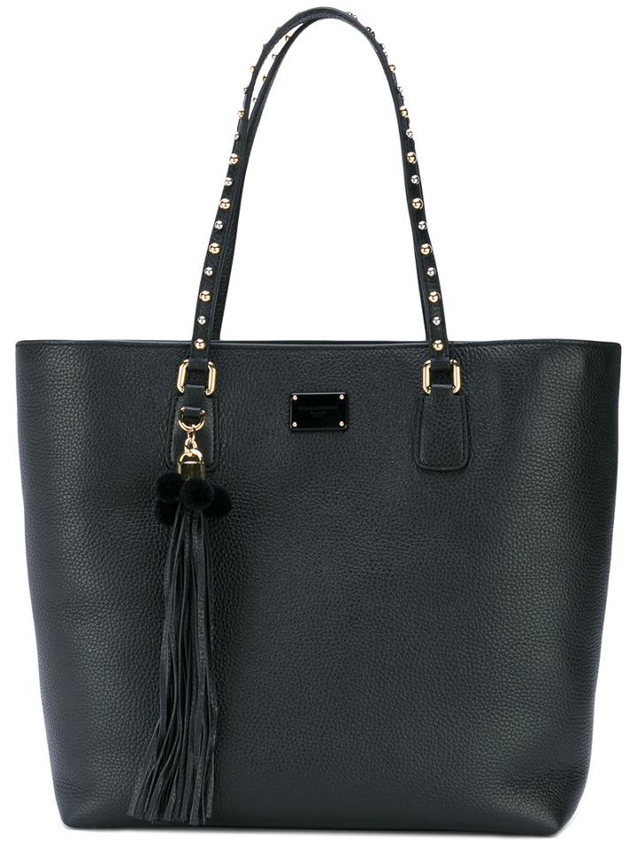 Dolce & Gabbana - Classic Tote - Women - Calf Leather/acrylic/wool - One Size, Black, Calf Leather/acrylic/wool