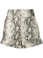 Philosophy Di Lorenzo Serafini Snakeskin Print Shorts - Neutrals