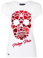 Philipp Plein - Heart Skull T-shirt - Women - Cotton/polyester - S, White, Cotton/polyester