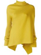 Marques'almeida Asymmetric Diagonal Knit Sweater - Yellow & Orange