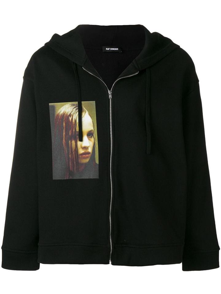Raf Simons Christiane F. Zip Hoodie - Black