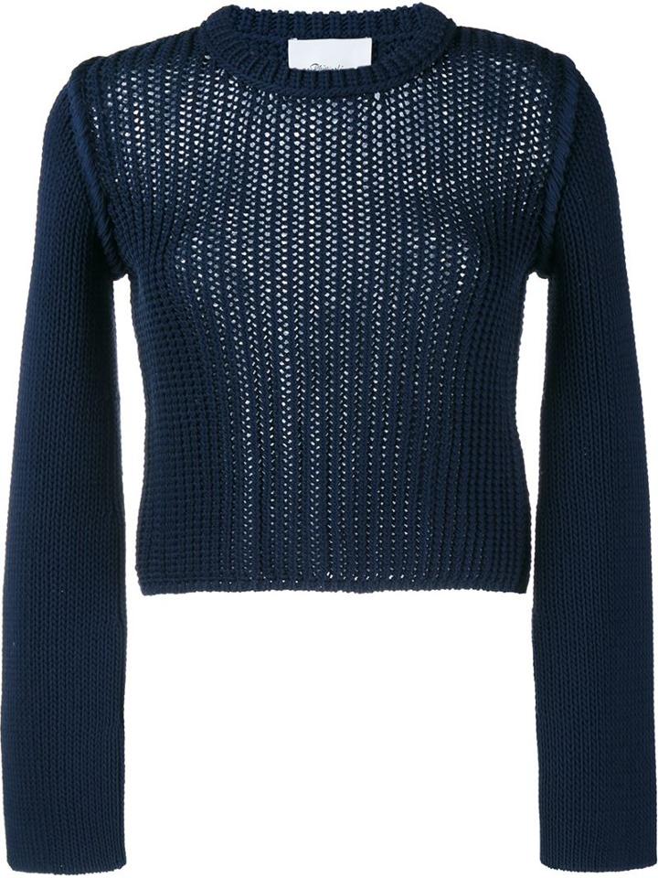 3.1 Phillip Lim Open-stitch Cropped Sweater