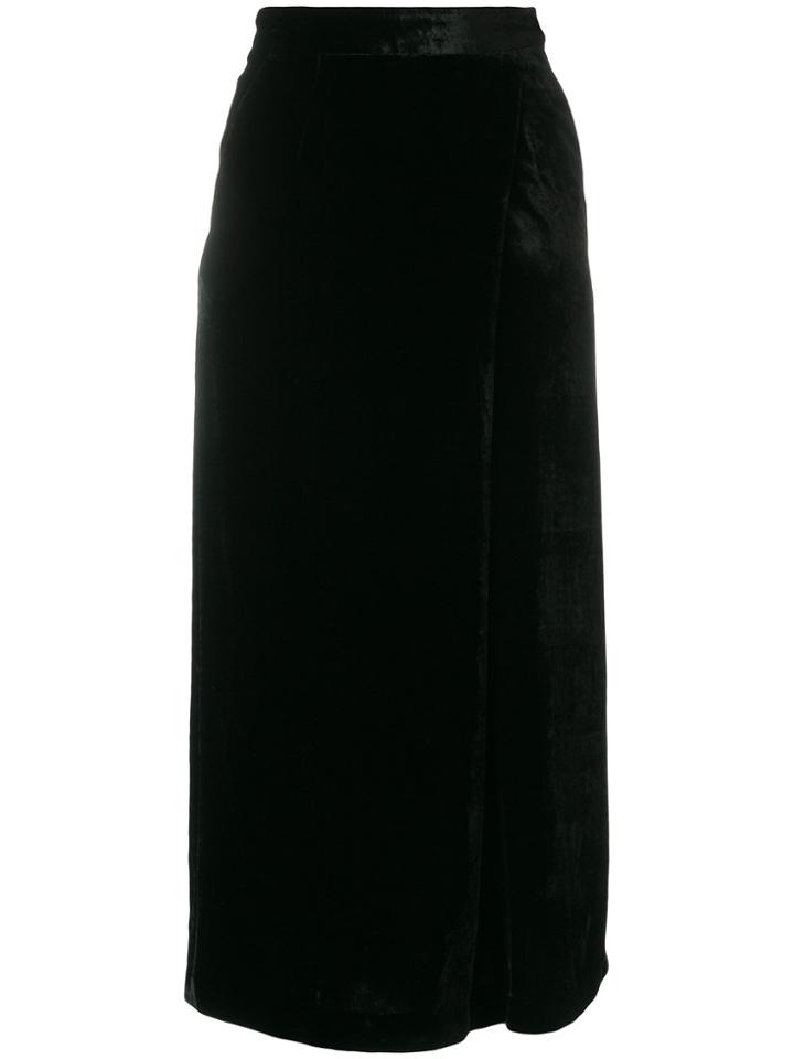 Pt01 Cropped Velvet Trousers - Black