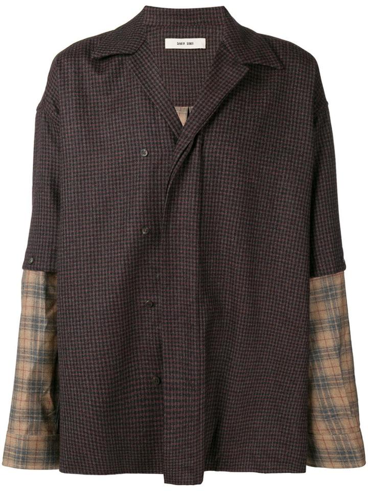Damir Doma Boxy Checked Shirt - Brown