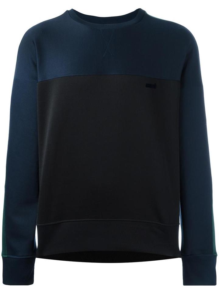 Ami Alexandre Mattiussi Crew Neck Sweatshirt, Men's, Size: Large, Blue, Cotton/polyester