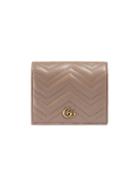 Gucci Gg Marmont Leather Wallet - Neutrals