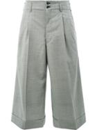 Comme Des Garçons Cropped Wide Leg Trousers - Black