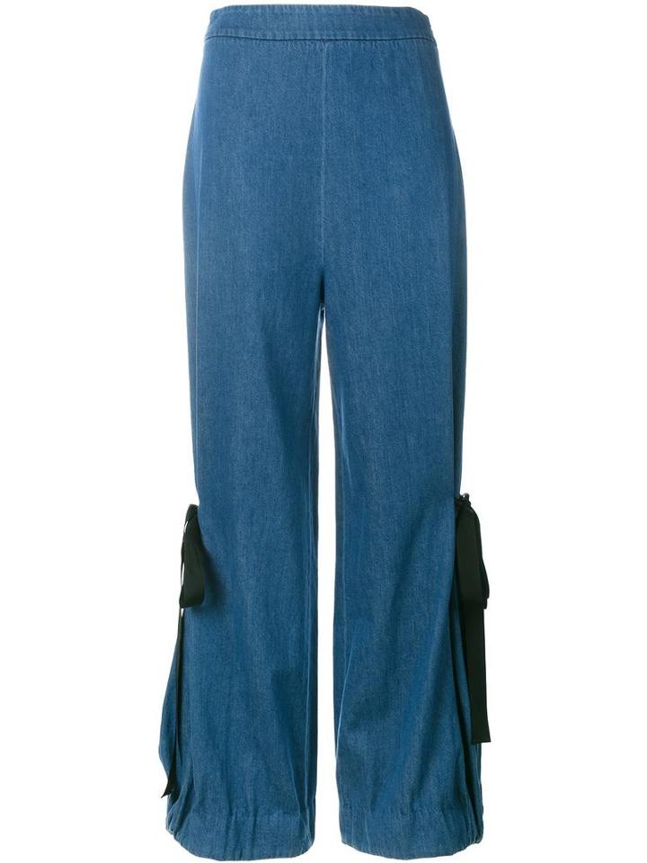 Creatures Of The Wind Denim Wide-leg Trousers, Women's, Size: 6, Blue, Cotton