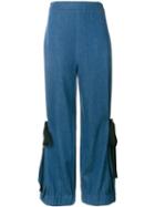 Creatures Of The Wind Denim Wide-leg Trousers, Women's, Size: 6, Blue, Cotton