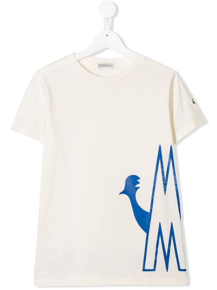 Moncler Kids M Logo T-shirt - White