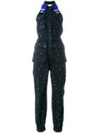 Miu Miu Embellished Denim Jumpsuit - Blue