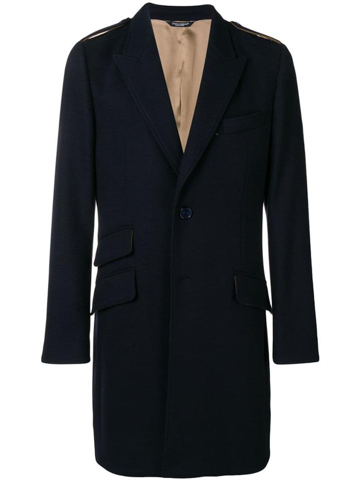 Dolce & Gabbana Tailored Mid-length Coat - Blue