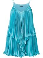 Alberta Ferretti Pleated Dress - Blue