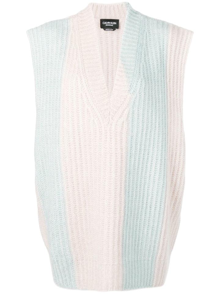 Calvin Klein 205w39nyc Ribbed Sleeveless Sweater - Blue