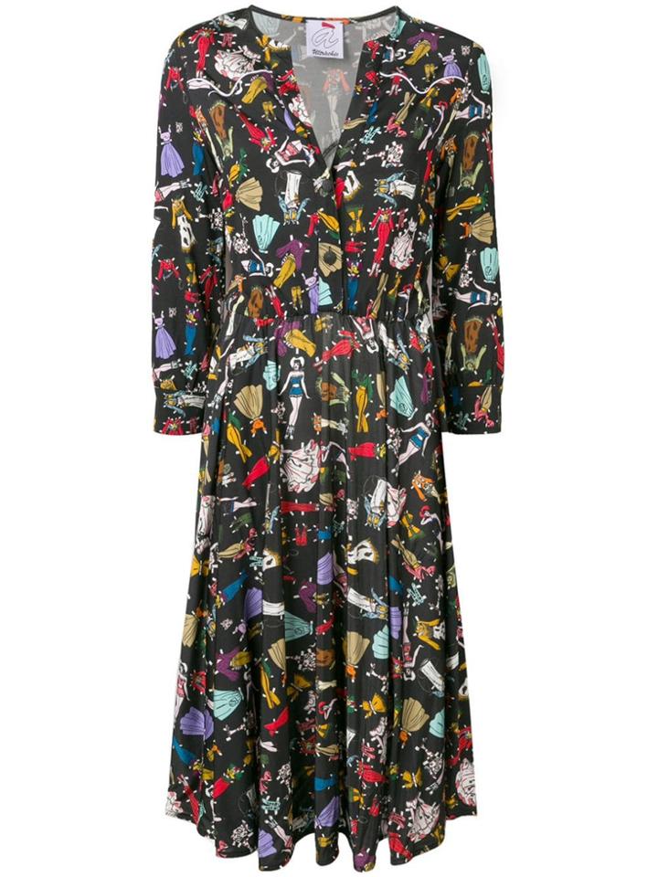 Ultràchic Cowgirl Print Midi Dress - Black