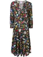 Ultràchic Cowgirl Print Midi Dress - Black