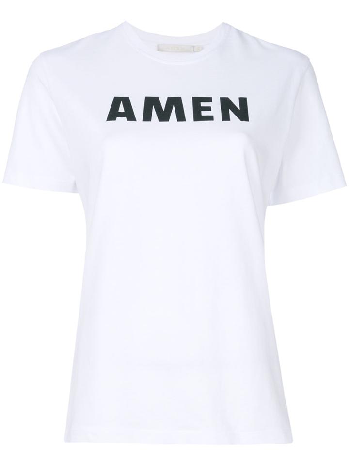 Amen Logo Print T-shirt - White