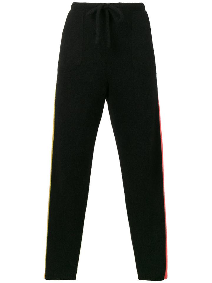 The Elder Statesman - Tapered Jogging Trousers - Women - Cashmere - L, Black, Cashmere