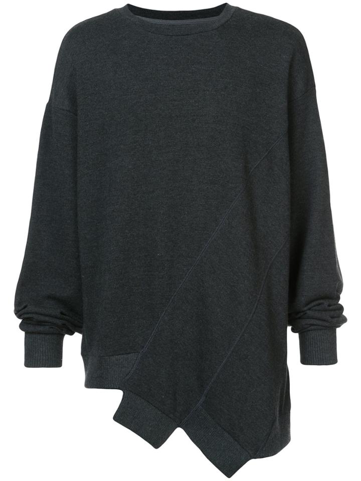 D.gnak Asymmetric Sweatshirt - Grey