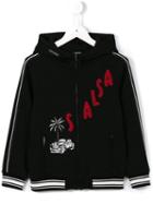 Dolce & Gabbana Kids Salsa Appliqué Hoodie, Boy's, Size: 6 Yrs, Black