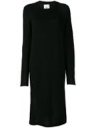 Lost & Found Rooms Side Slit Midi Dress - Black