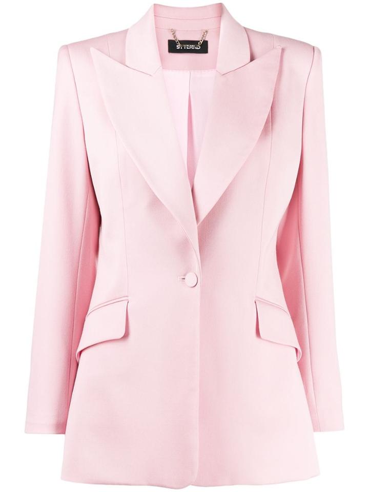 Styland Peaked Lapel Blazer - Pink