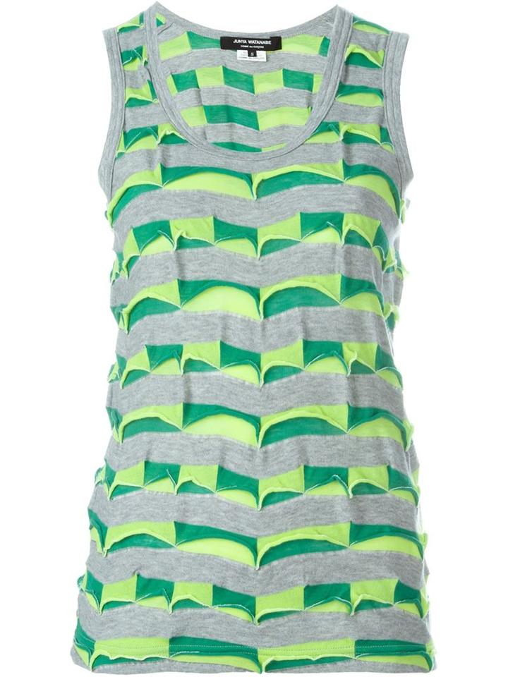 Junya Watanabe Comme Des Garçons Patchwork Tank Top, Women's, Size: M, Grey, Cotton
