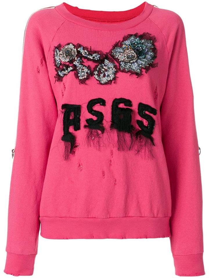 As65 Embroidered Logo Sweater - Pink