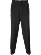 Romeo Gigli Vintage Pinstripe Tapered Trousers - Grey