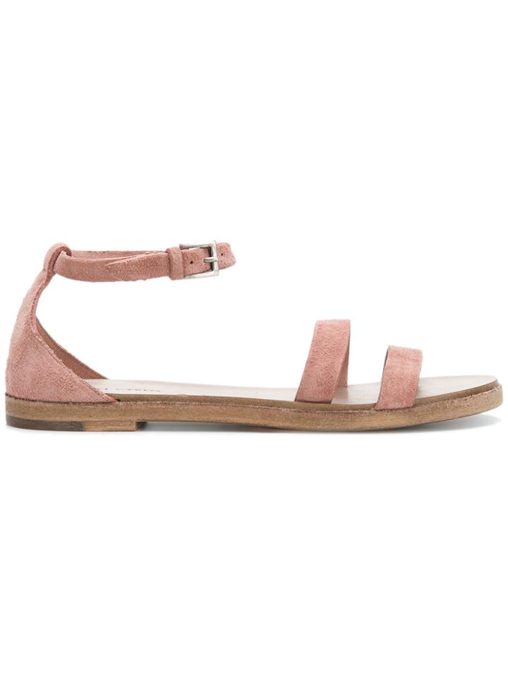 Del Carlo Double Strap Sandals - Pink & Purple