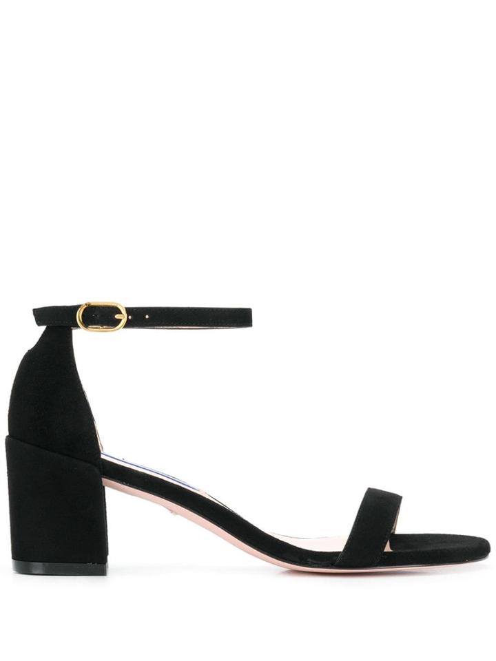 Stuart Weitzman Simple Block-heel Sandals - Black