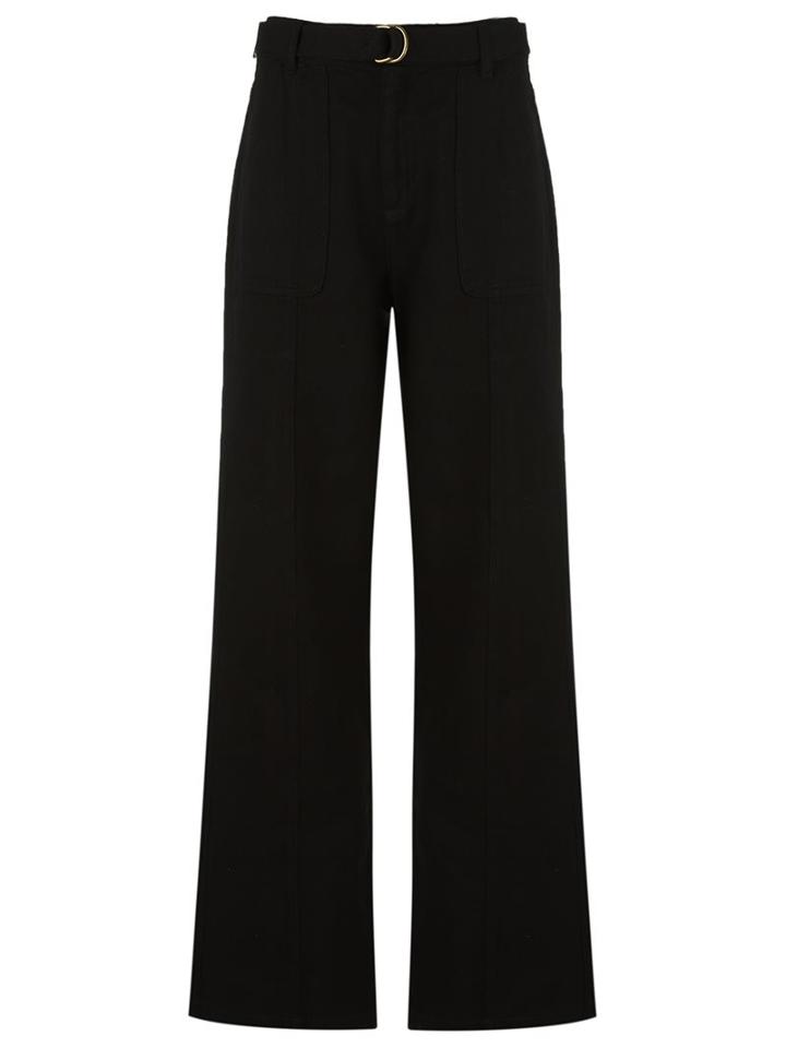 Talie Nk Straight Leg Trousers, Women's, Size: 40, Black, Cotton