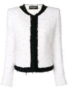 Balmain Fitted Tweed Jacket - White