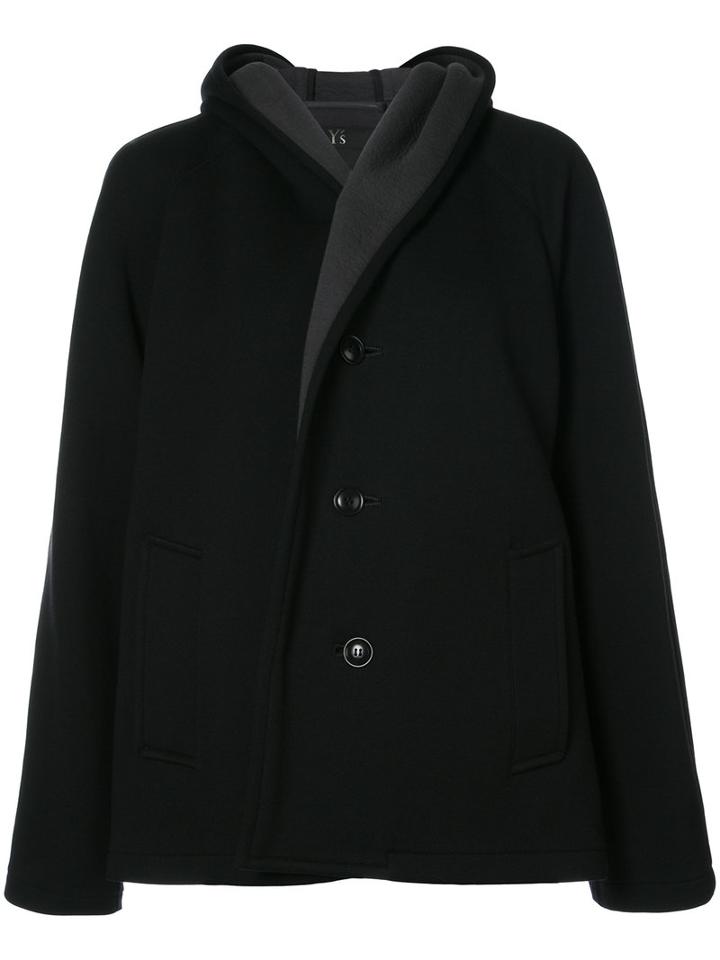 Y's - Oversized Coat - Women - Cotton/lyocell - 2, Black, Cotton/lyocell