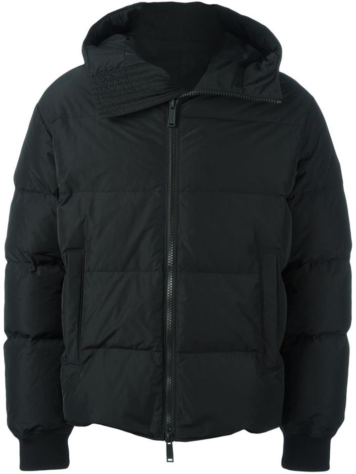 Dsquared2 Hooded Down Jacket, Men's, Size: 48, Black, Polyester/polyamide/feather Down