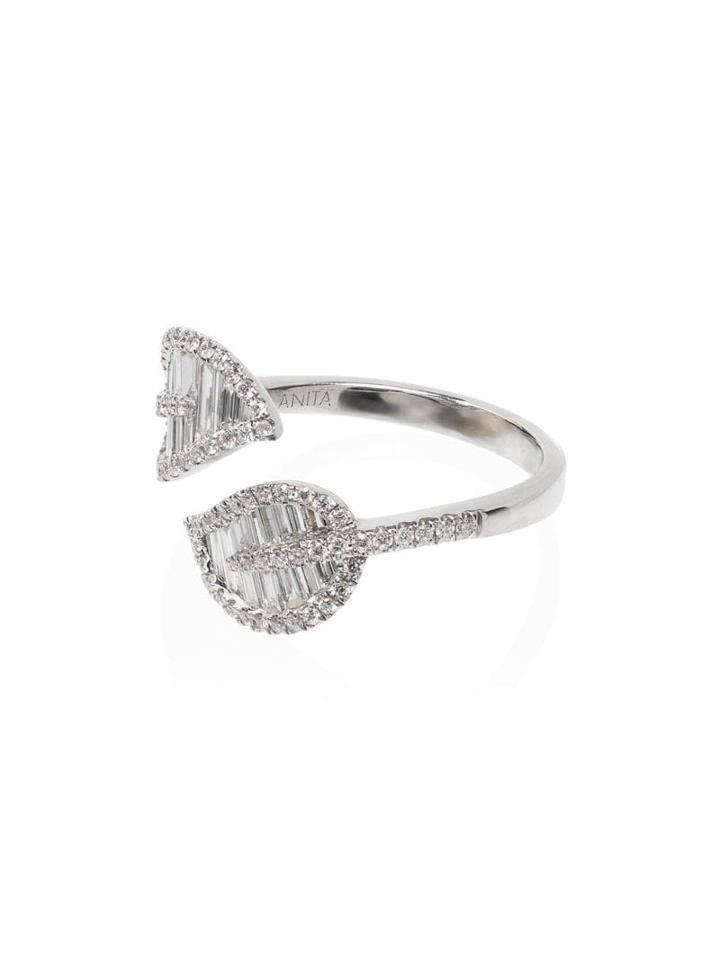 Anita Ko 18kt White Gold And Diamond Wrap-around Foliate Ring