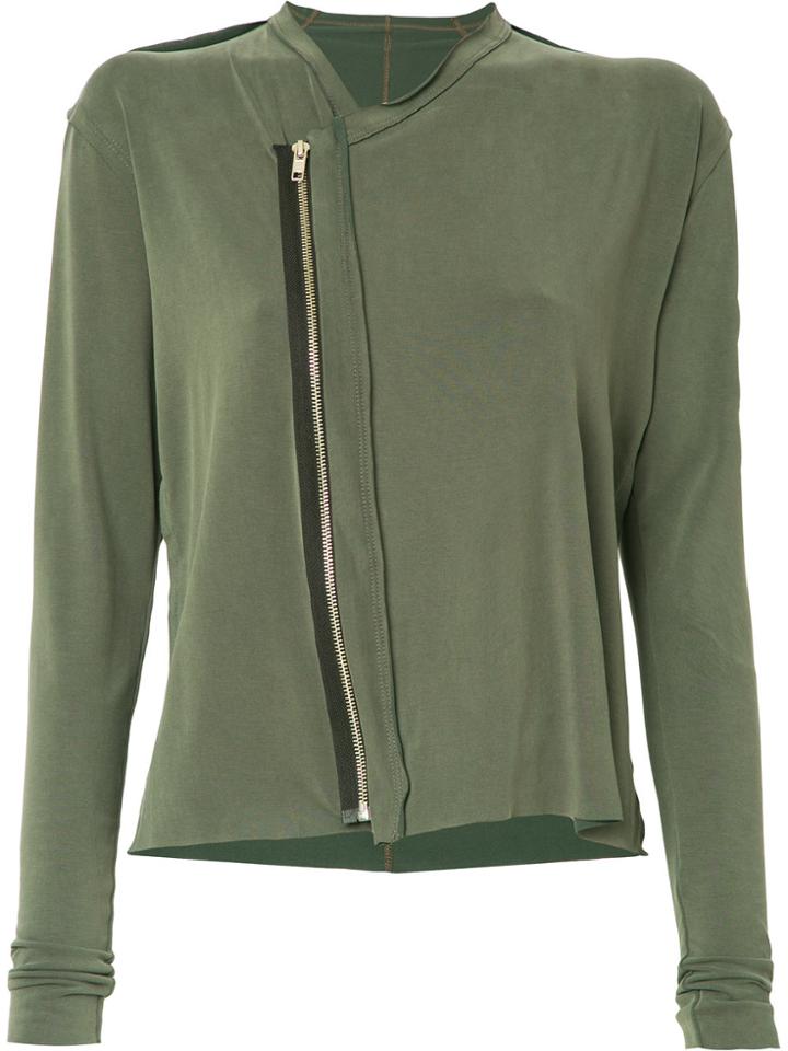 Uma Raquel Davidowicz Off-center Zip Jacket - Green