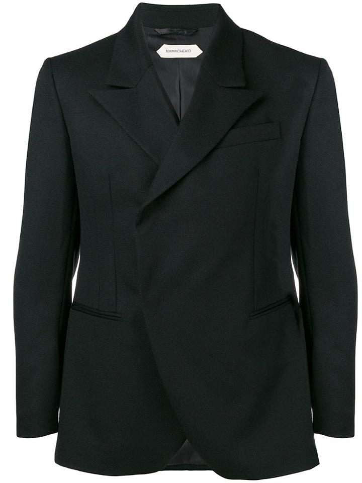 Namacheko Concealed Fastening Blazer - Black