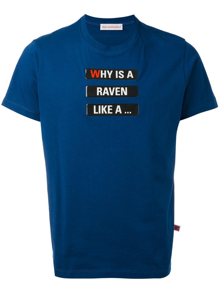 Walter Van Beirendonck - Statement T-shirt - Men - Cotton - L, Blue, Cotton