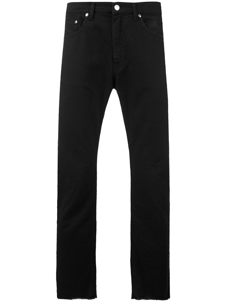 Msgm Frayed Bootcut Jeans - Black