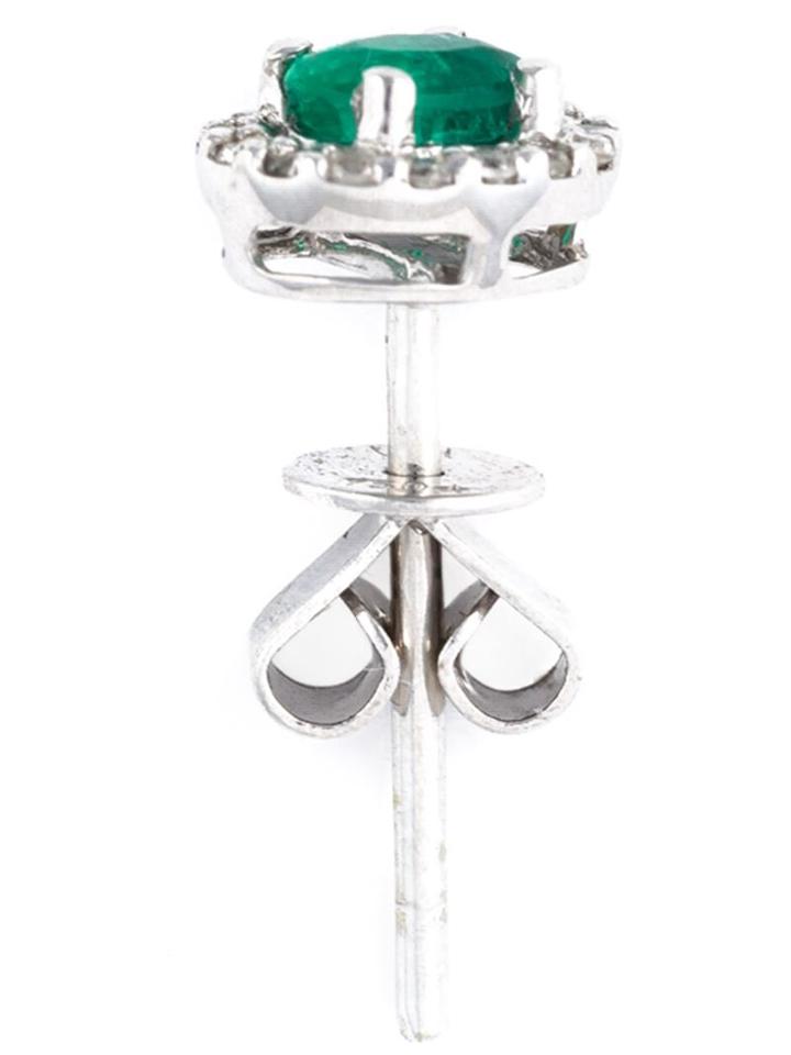 Wouters & Hendrix Gold Emerald Stud Earring, Women's, Green