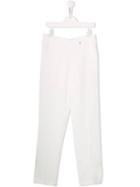 Elisabetta Franchi La Mia Bambina Teen Tailored Trousers - White